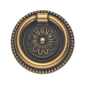 Ручка-кольцо, 'Louis XVI' D39мм, золото Валенсия., кругл. накл., винт, 12350Z03900.07