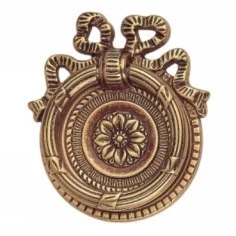 Ручка-кольцо, 'Louis XVI' 52х60мм, латунь пат., фигур. накл., винт,гвоздь, 12236.06000.03