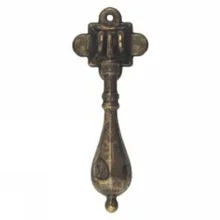 Ручка-серёжка, 'Pendants' 27x74мм, латунь пат., фигурн.накл., винт и гвоздь,