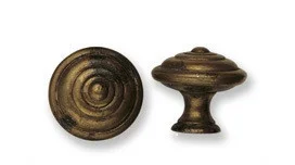 Ручка-кнопка, 'Rustic Style' D30мм, латунь пат., вин