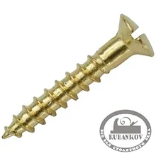 Шурупы латунные, полупотайная голова, прямой шлиц, DIN95, 50ш