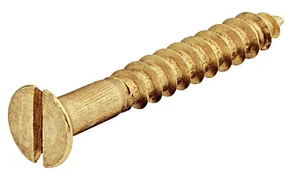 Шурупы латунные, потайная голова, плоский шлиц