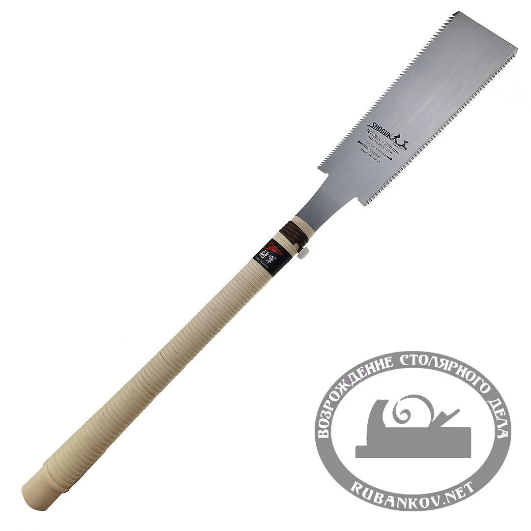 Пила Shogun Ryoba Premium, Rip/Cross, 270мм, деревянная рукоять