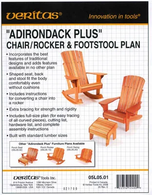 План кресла Veritas *Adirondack Plus*