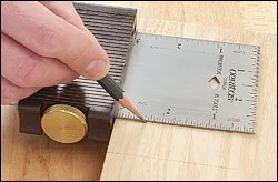 Угольник Veritas Sliding Square, с выдвигающейся линейкой 100*70мм