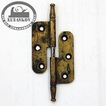 Петля карточная, 50х80мм, левая, латунь пат.