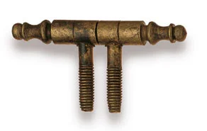 Петля ввертная, D11х78мм, латунь пат.