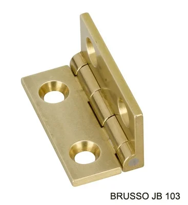 Петля карточная с ограничителем, Brusso, JB-101, 19.1*11.7 мм, латунь