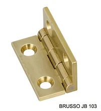 Петля карточная с ограничителем, Brusso, JB-101, 19.1*11.7 мм, латунь