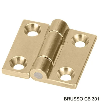 Петля карточная, Brusso, CB-301, 19*7.9мм, латунь