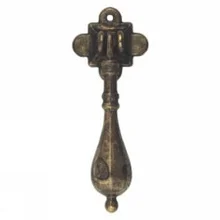 Ручка-серёжка, 'Pendants' 28x69мм, латунь пат., фигурн.накл., винт и гвоздь