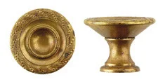 Ручка-кнопка, *Louis XVI* D35мм, латунь пат., винт