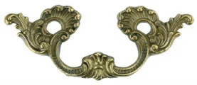 Ручка-скоба, 'Louis XV' 83х33мм, 40мм, латунь пат., под винт
