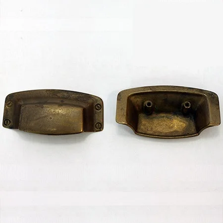 Ручка-раковина, *Art Deco* 88х44мм, латунь пат.