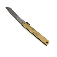 Нож скл, Higonokami Burasu, 220/100мм, латунная рукоять