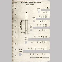 Линейка Kristeel Rivet Gauge, для определения размеров тяговых заклёпок