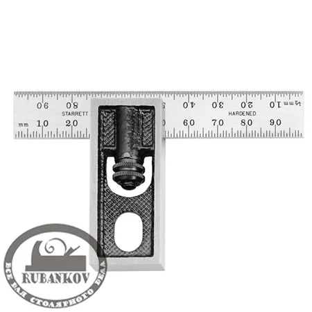 Угольник Starrett 13MA, 100мм, с подвижной подошвой
