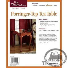 План столика Fine Woodworking Porringer-Top Tea Table Plan