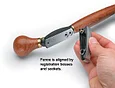 Скребок Veritas Beading Tool, для выборки канавки + 6 ножей, фото 4