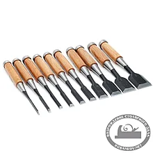 Стамески японские, Shirogami (A3), 10штук (3, 6, 9, 12, 15, 18, 24, 30, 36, 42мм) в коробке