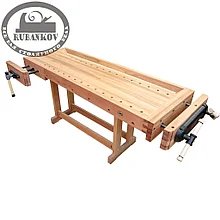 Верстачная доска 2000*700мм, с лотком, ПТ - Veritas Quick-Release Front Vise, БТ - Twin-Screw Vise