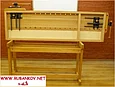 Верстак столярный 2000*600мм, деревянный, с двумя тисками и лотком, фото 5