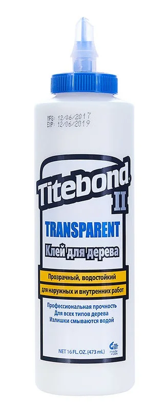 Клей Titebond II столярный влагостойкий прозрачный 473мл