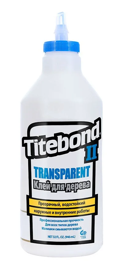 Клей Titebond II столярный влагостойкий прозрачный 946 мл
