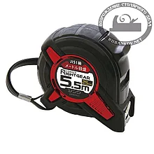 Рулетка Shinwa Right Gear, 5.5м, 19мм, с петлёй